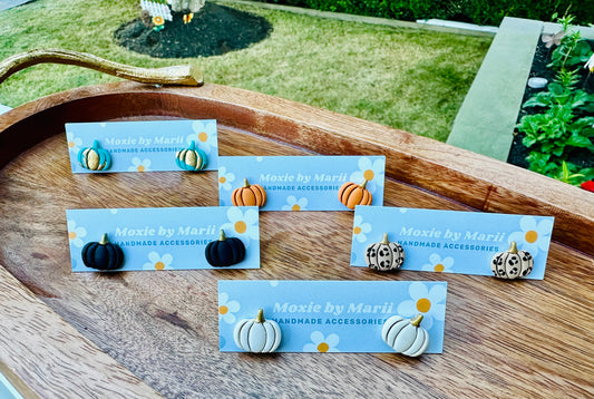 Pumpkin  Clay Studs